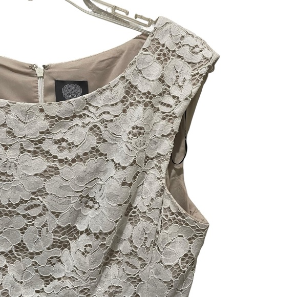 Vince Camuto Floral Lace Fit and Flare Mini Dress Off White Women’s Size 8 - Picture 6 of 10